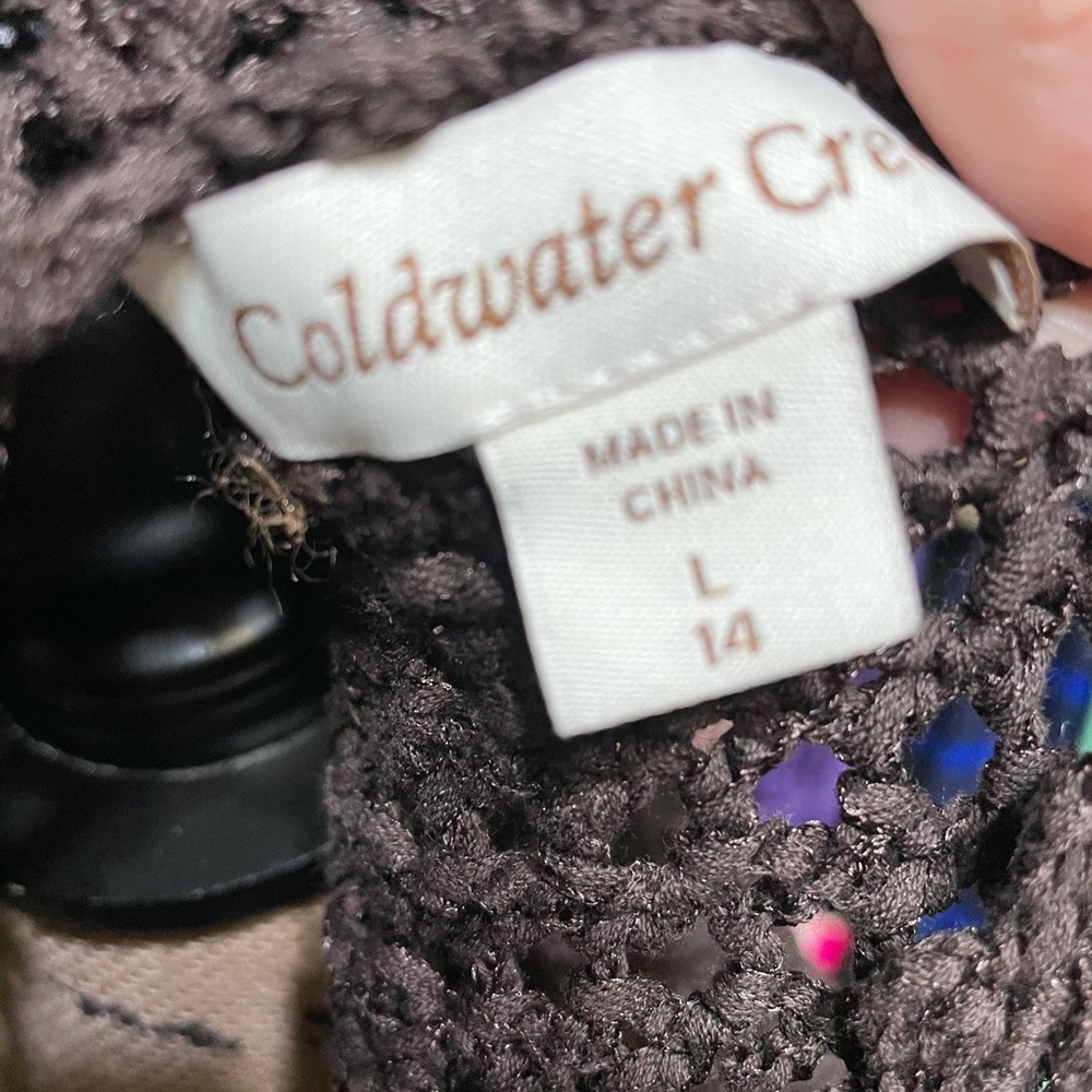 Brown coldwater creek sweater sz L 14 - Picture 4 of 4